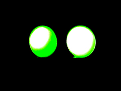 Two Green Spotlights